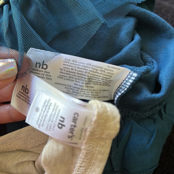 Carter's 2-Piece Peplum Stars Top & Legging Set Newborn Baby & Toddler Girl NWT - Picture 9 of 15